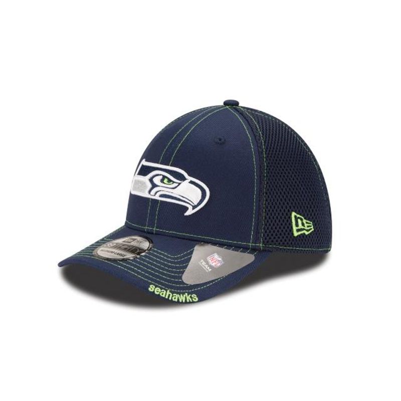 NFL Seattle Seahawks Neo 39Thirty Stretch Fit (ZSN2411) - Blue New Era Caps